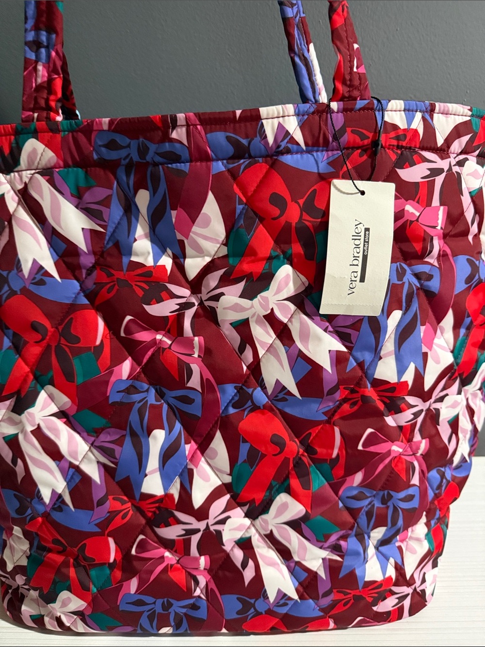 Vera Bradley Bow Show Grand Tote $89 NWT - Picture 7 of 8